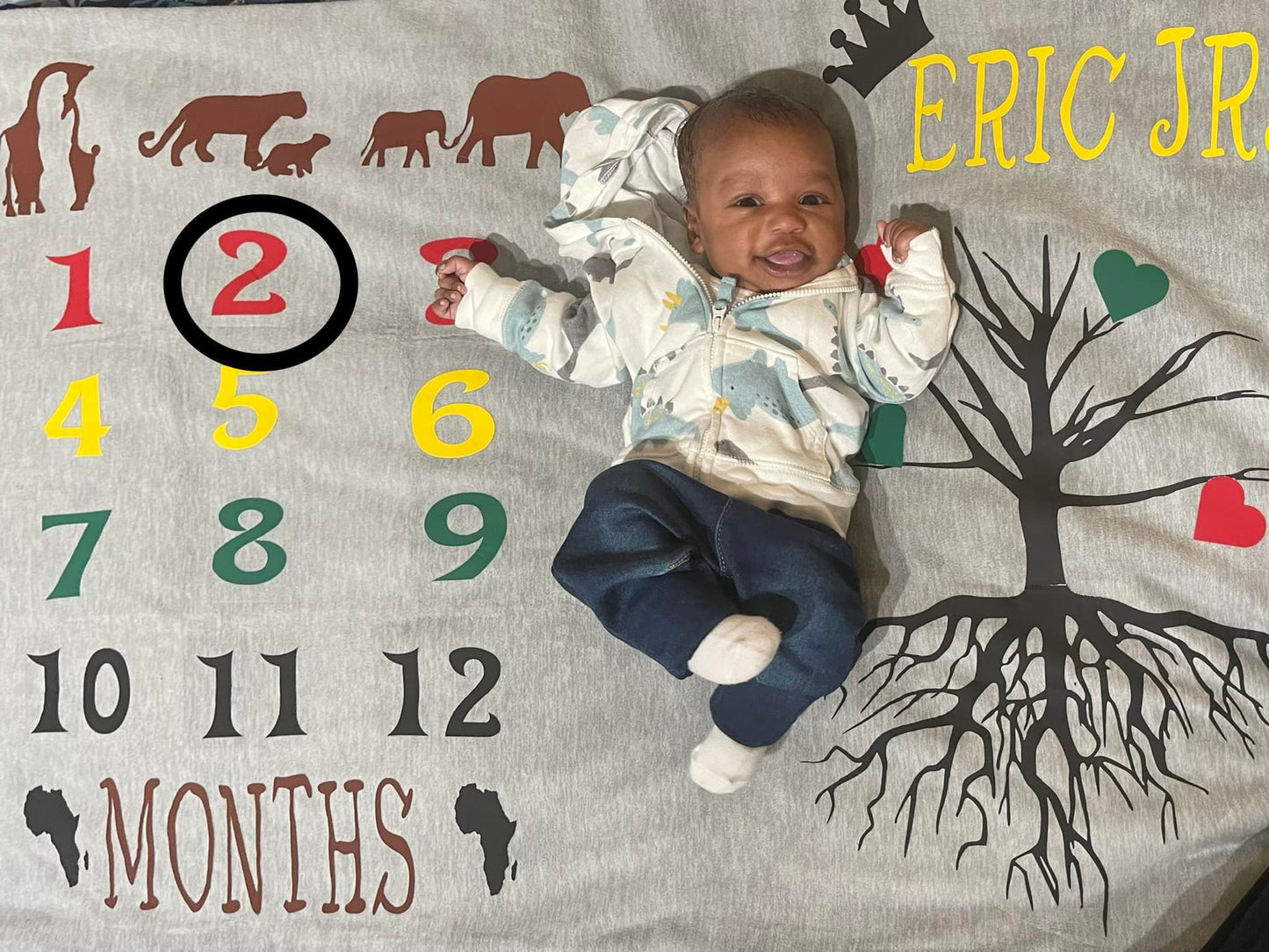 Africa Milestone Blanket